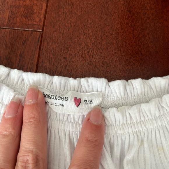 Beautees White Ruffle Top - Picture 2 of 2